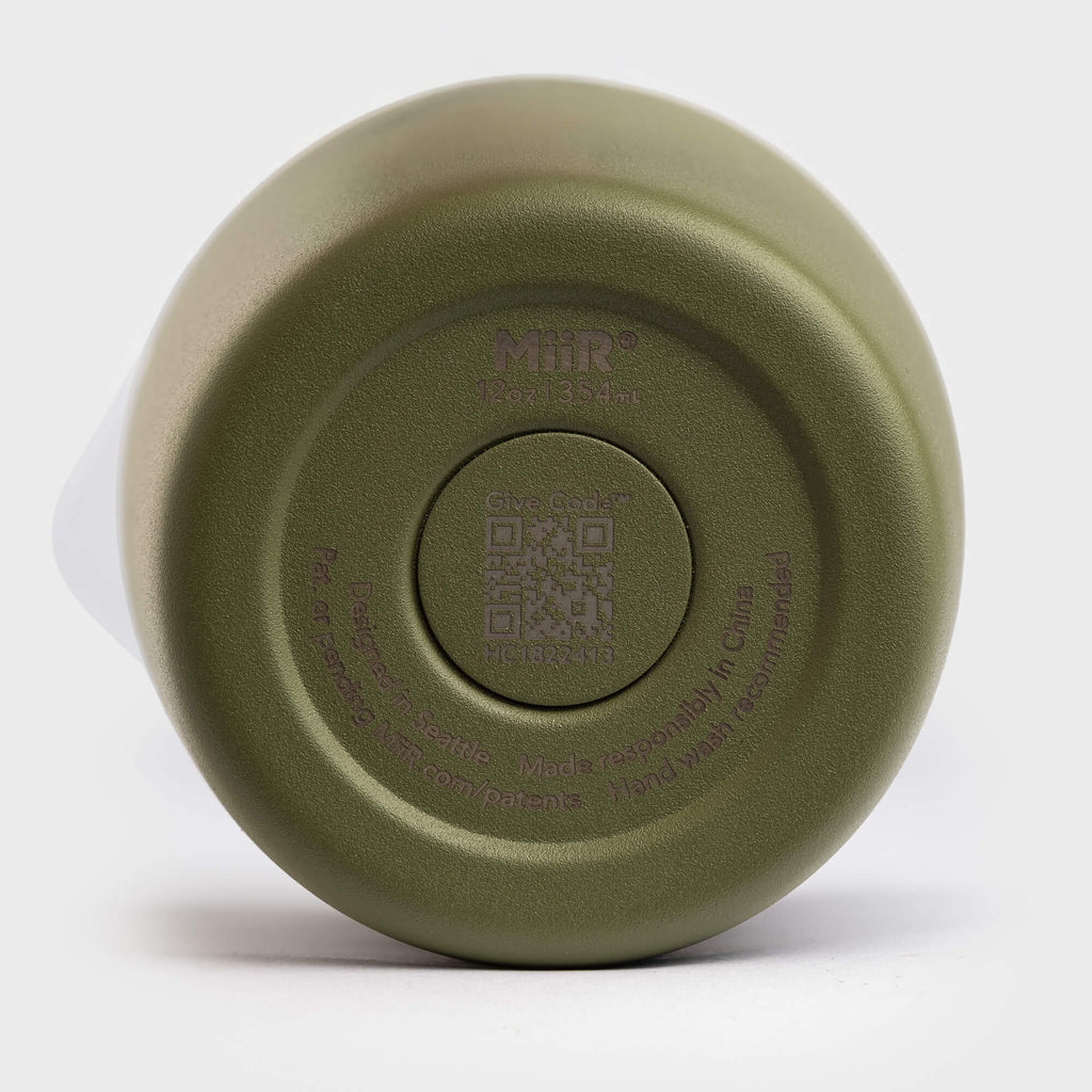 KASE MiiR 12oz Tumbler, top view